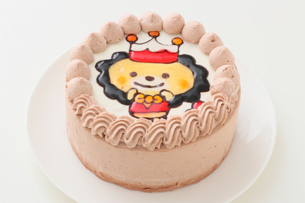 生チョコ苺ショート イラストケーキ アイシングクッキーケーキ 6号 18cm ギフトに最適 4