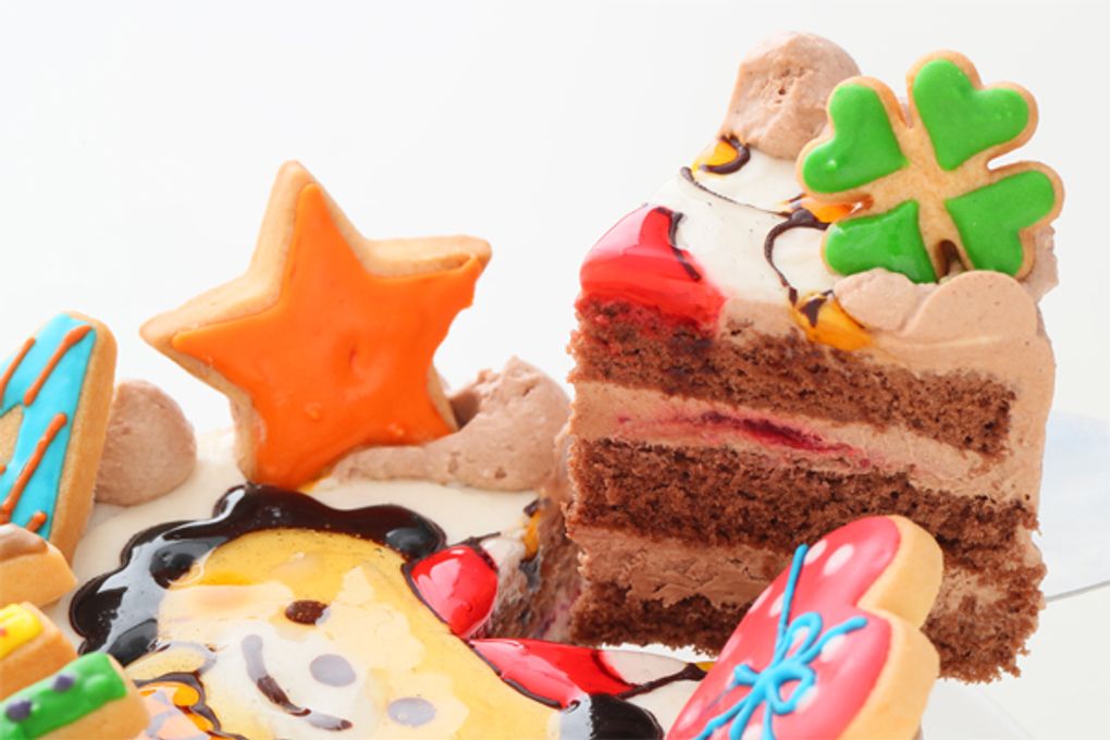 生チョコ苺ショート イラストケーキ アイシングクッキーケーキ 4号 ギフトに最適 3
