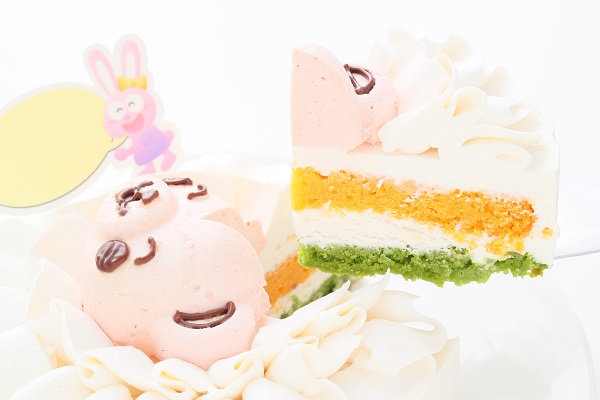 グルテンフリー対応 卵・乳製品・小麦粉不使用 熊苺ムース野菜ファーストバースデーケーキ トマト人参ほうれん草 5号 15cm 5