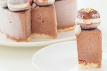 ハート型 チョコレートアイスクリームのデコレーションケーキ 4号 12cm  5