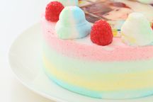 レインボーなユニコーンケーキ（写真ケーキ） 5号 15cm 9