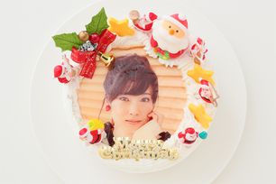 サンタさんいっぱいクリスマス写真ケーキ 4号 12cm