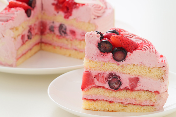 じゅりあんぬ　メロウピーチティ　バースデーケーキ　他計4点セット 生クリームデコレーション 4号（Sweets Shop OZZY） | Cake.jp