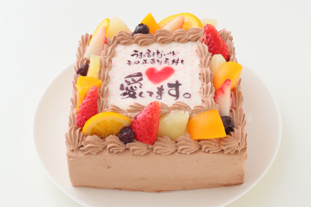 バレンタインケーキ チョコクリーム 5号（15cm×15cm） 2