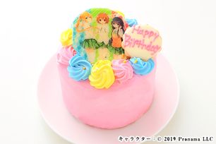 Newフォトケーキ 3号 ピンク 生クリーム 9cm
