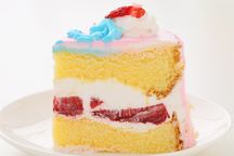 可愛いピンクのショートケーキ 7号 いちご 生クリーム 21cm 4