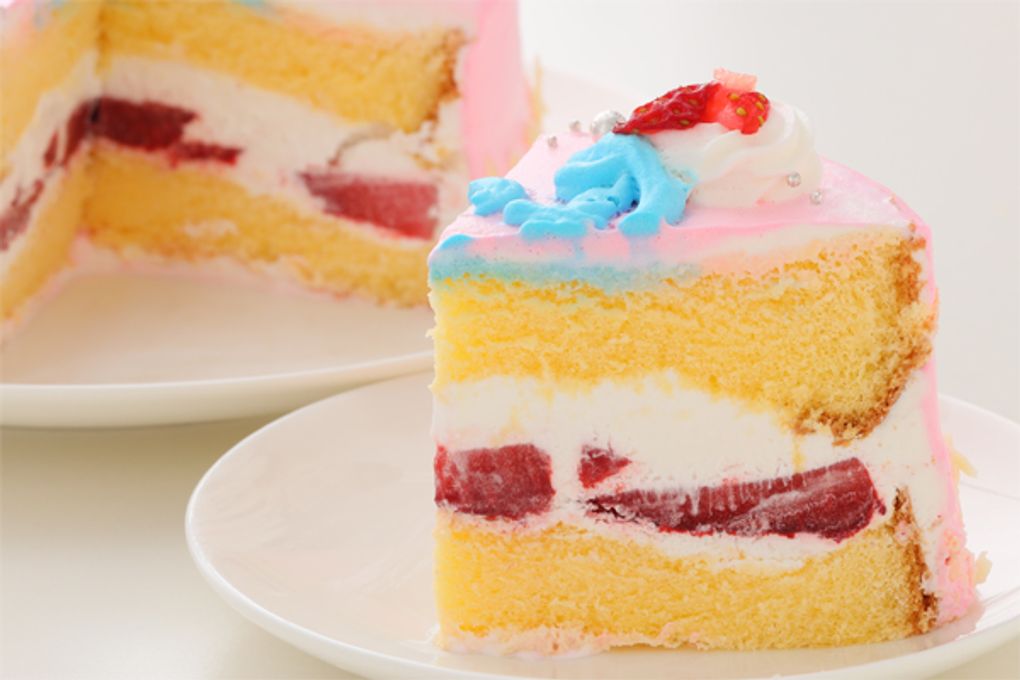 可愛いピンクのショートケーキ 7号 いちご 生クリーム 21cm 5