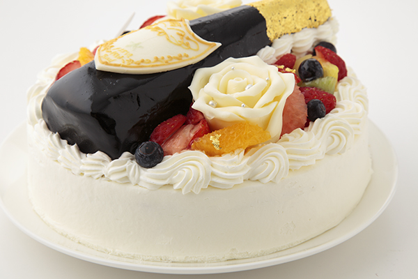 金箔つき！立体シャンパンケーキ 6号 18cm（Reve） | Cake.jp