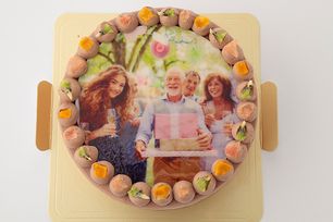 写真ケーキ チョコ生 丸型 7号 21cm