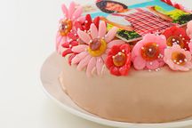 デコ盛りお花いっぱいフォトケーキ チョコ生クリーム 6号 18cm 7
