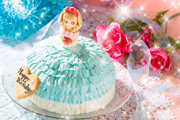 乳製品・小麦粉除去可能 ドールケーキ ブルー 5号 15cm 1