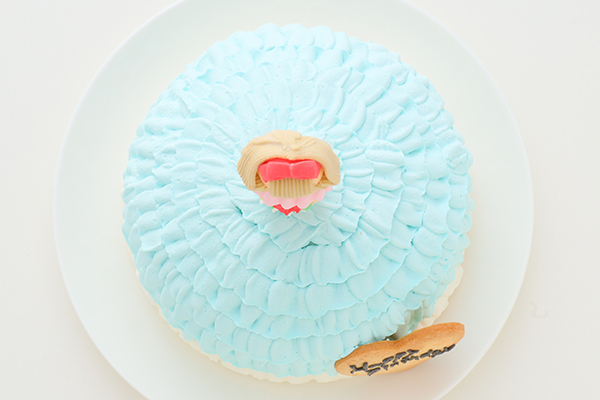 乳製品・小麦粉除去可能 ドールケーキ ブルー 5号 15cm 3