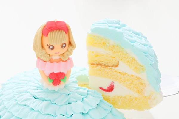 乳製品・小麦粉除去可能 ドールケーキ ブルー 5号 15cm 4