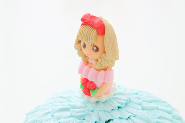 乳製品・小麦粉除去可能 ドールケーキ ブルー 5号 15cm 7