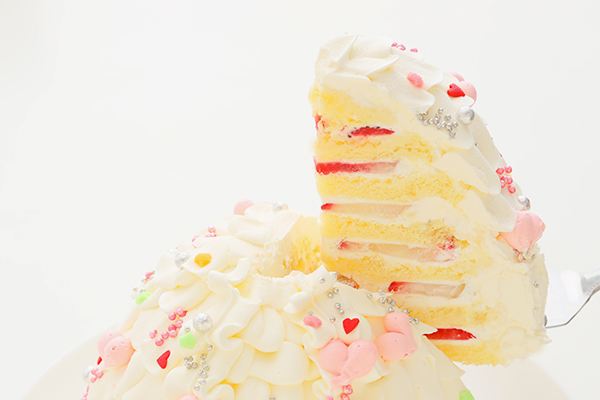 プリンセスケーキ ハート ドールケーキ 生クリーム6号
