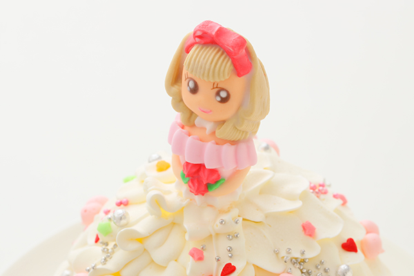 プリンセスケーキ ハート ドールケーキ 生クリーム6号