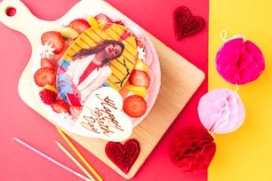 写真ケーキ 苺クリーム 5号 15cm