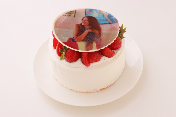 写真ケーキ 苺いっぱい生クリームデコレーション 5号 15cm  3