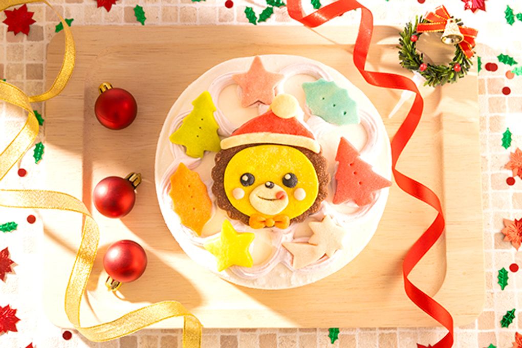 卵乳製品除去 国産小麦粉使用 キャラクタークッキーのクリスマスデコレーションケーキ 6号 18cm クリスマスケーキ2021 クリスマス2021  1