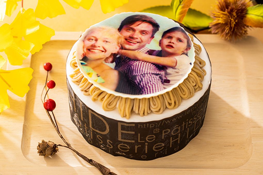 写真ケーキ モンブランスポンジ 5号 15cm 1