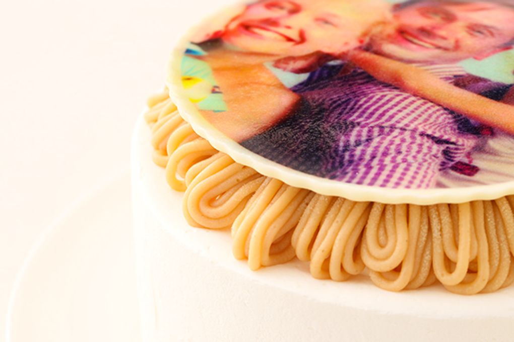 写真ケーキ モンブランスポンジ 5号 15cm 6