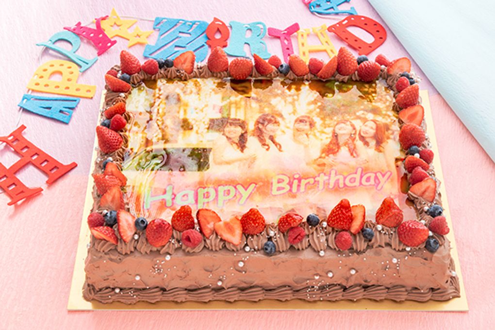 チョコレートクリーム写真ケーキ 40cm×30cm 1