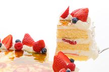 ホワイトクリーム写真ケーキ 30cm×20cm 3