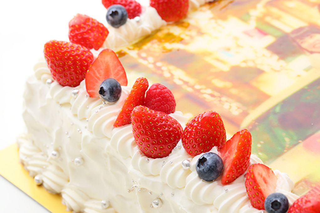 ホワイトクリーム写真ケーキ 30cm×30cm 5