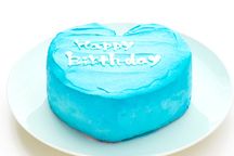 韓国ケーキ 5号 ブルー ハートのメッセージケーキ 15cm センイルケーキ 2