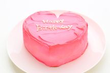 韓国ケーキ 6号 ピンク ハートのメッセージケーキ 18cm センイルケーキ 2