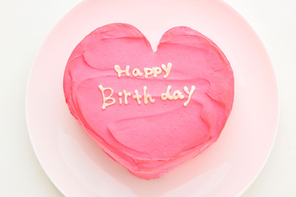 韓国ケーキ 5号 ピンク ハートのメッセージケーキ 15cm センイルケーキ 3