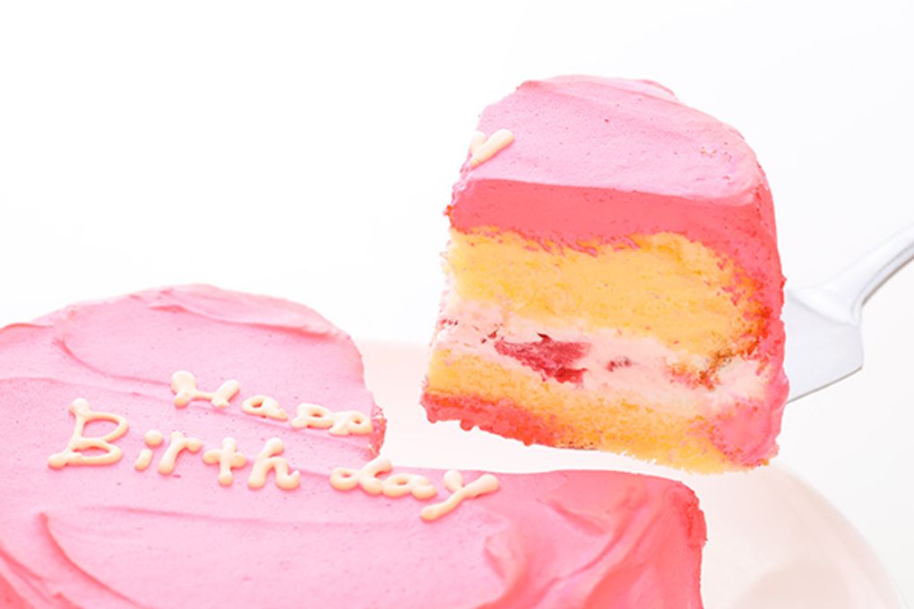韓国ケーキ 5号 ピンク ハートのメッセージケーキ 15cm センイルケーキ 4