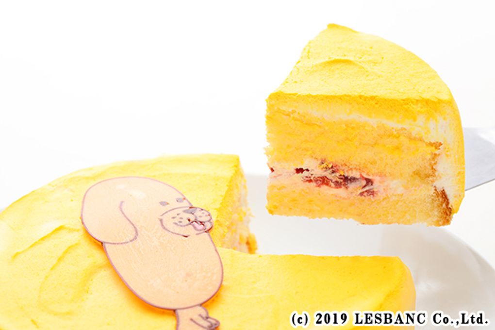 韓国ケーキ 4号 イエロー いちご 丸のキャラクターケーキ 12cm センイルケーキ 4