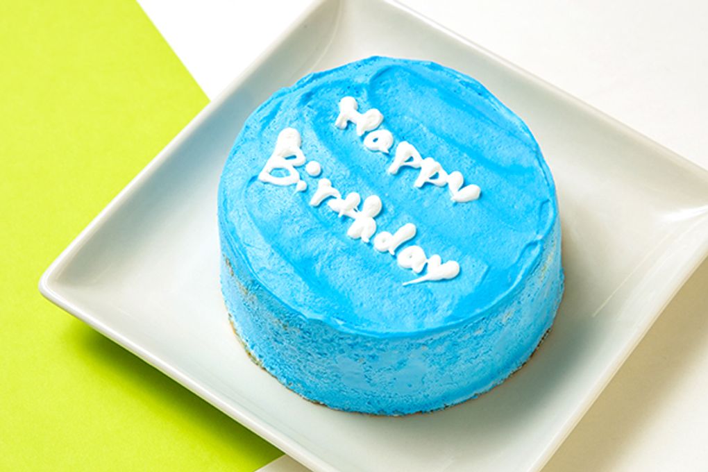 韓国ケーキ 5号 ブルー 丸のメッセージケーキ 15cm センイルケーキ 1