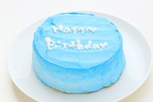 韓国ケーキ 5号 ブルー 丸のメッセージケーキ 15cm センイルケーキ 2