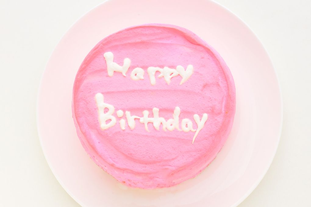 韓国ケーキ 6号 ピンク 丸のメッセージケーキ 18cm センイルケーキ 3