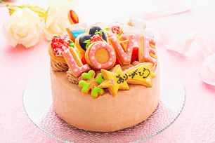 生チョコショート エレガントアイシングクッキーケーキ 5号 15cm （お得なアイシングセットです） ギフトに最適   