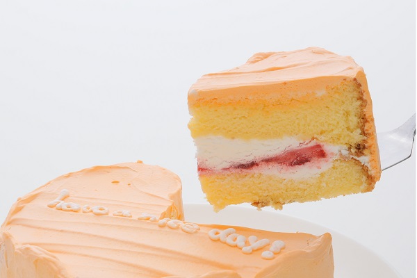 韓国ケーキ 5号 オレンジ ハートのメッセージケーキ 15cm センイルケーキ 3