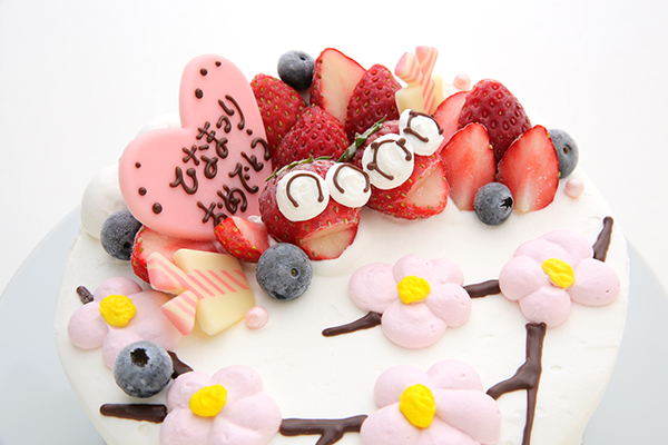 いちごのお内裏様とお雛さまでお祝い!(^^)! 6号 18cm (カラーズ いちごのお内裏様とお雛さまでお祝い!(^^)! 6号 18cm (カラーズ