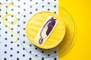 韓国ケーキ 4号 イエロー 丸の写真ケーキ 12cm