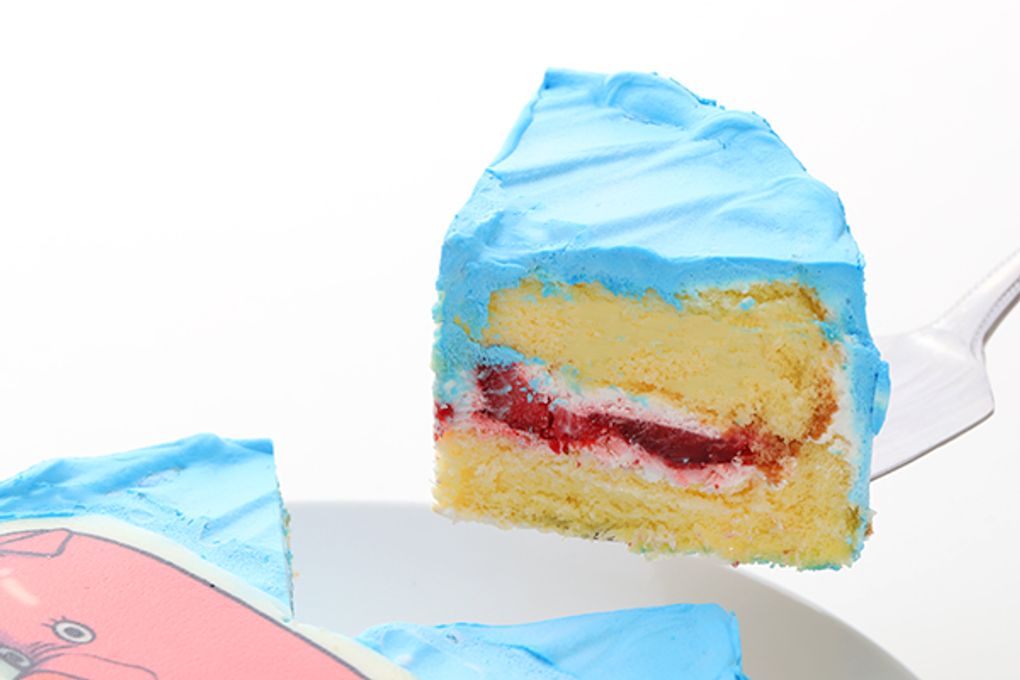 韓国ケーキ 4号 ブルー 丸の写真ケーキ 12cm 3