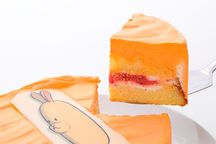 韓国ケーキ 6号 オレンジ 丸の写真ケーキ 18cm 3