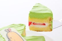 韓国ケーキ 5号 イエローグリーン 丸の写真ケーキ 15cm 3
