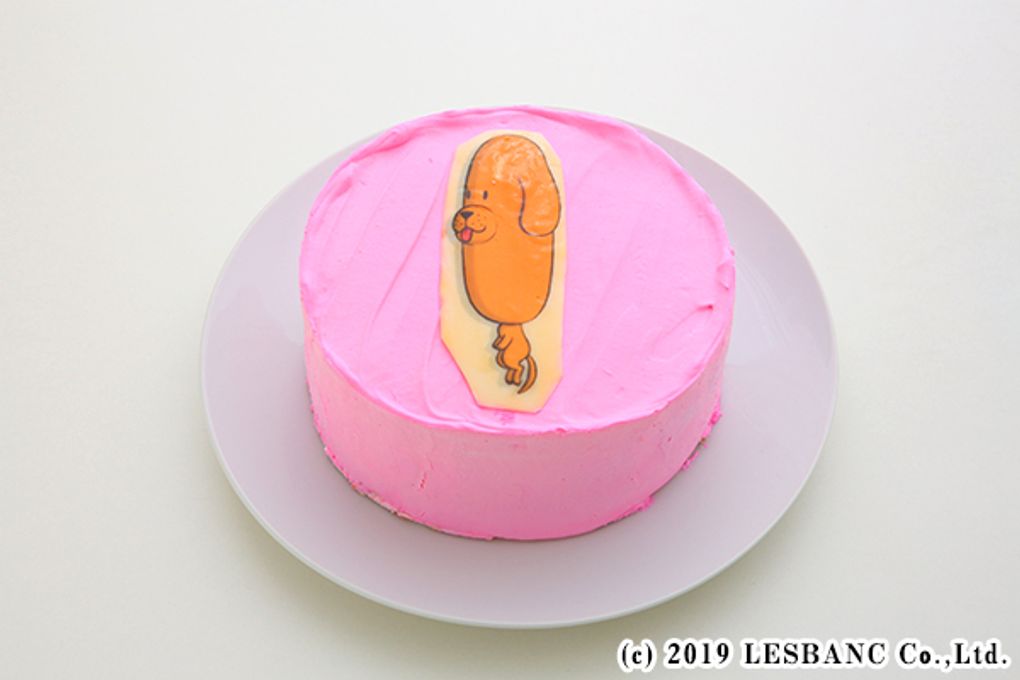 韓国ケーキ 4号 ピンク 丸の写真ケーキ 12cm 2