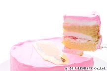 韓国ケーキ 4号 ピンク 丸の写真ケーキ 12cm 3