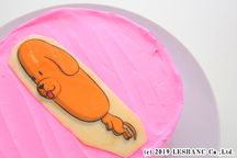 韓国ケーキ 6号 ピンク 丸の写真ケーキ 18cm 4