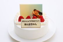 写真ケーキ 苺たっぷり！生クリームフォトデコレーションケーキ 5号 15cm 2