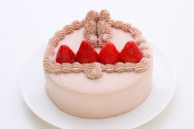 写真ケーキ 苺たっぷり！チョコ生クリームフォトデコレーションケーキ 5号 15cm  3