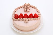 写真ケーキ 苺たっぷり！チョコ生クリームフォトデコレーションケーキ 6号 18cm 3