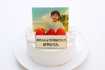 写真ケーキ 苺たっぷり！生クリームフォトデコレーションケーキ 4号 12cm 2